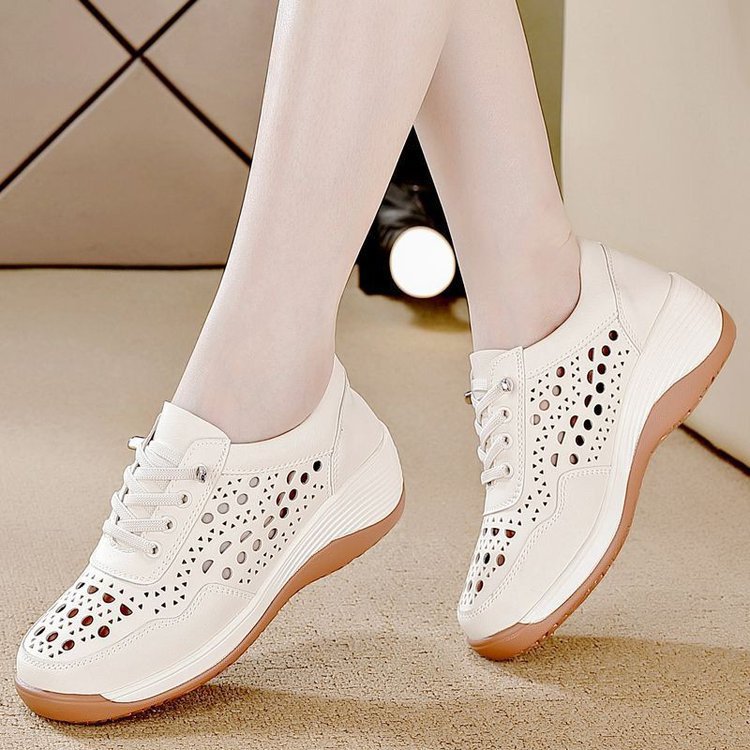 Zapatos casuales calados de piel suave