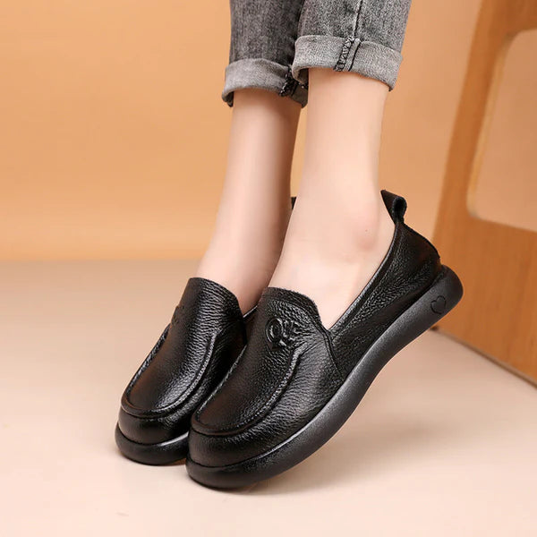 🐂Zapatos de piel punta redonda
