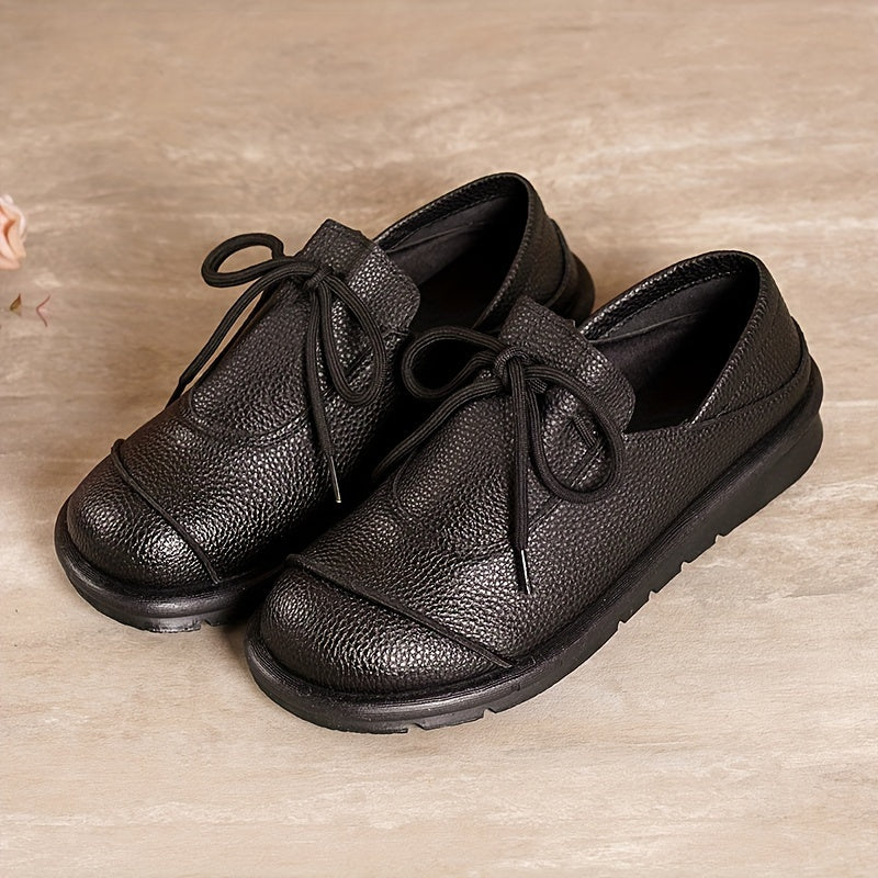 zapatos planos de punta redonda para mujer