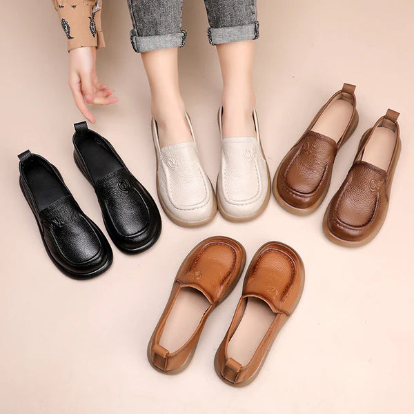 🐂Zapatos de piel punta redonda
