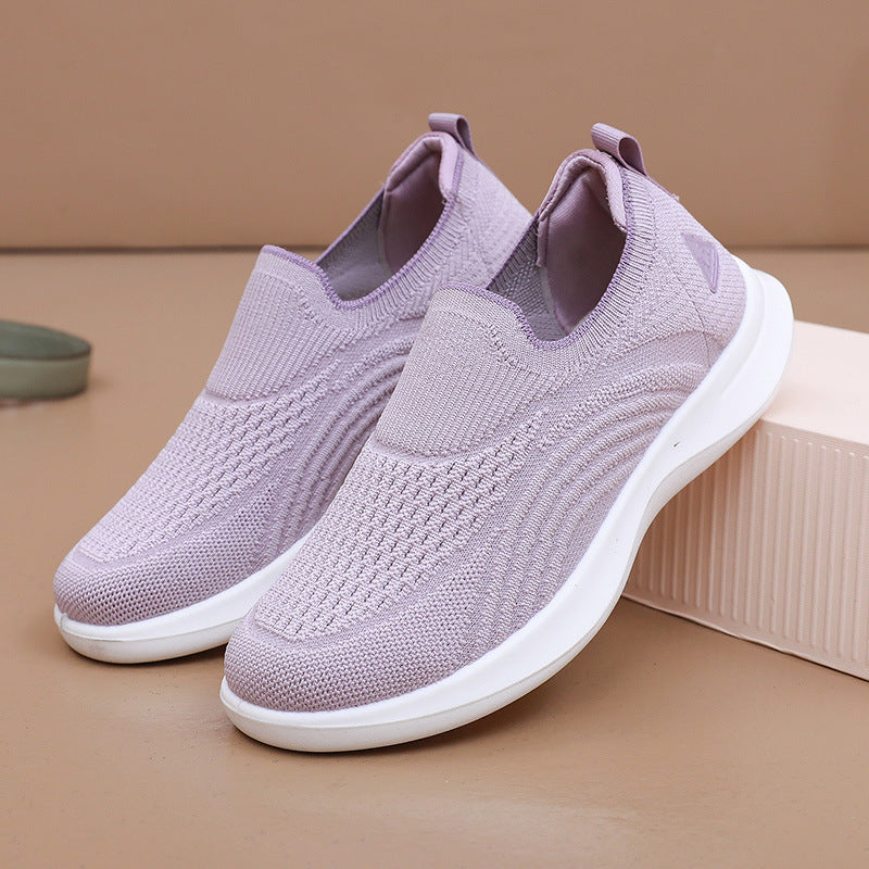 Zapatos sin cordones de suela blanda para mujer