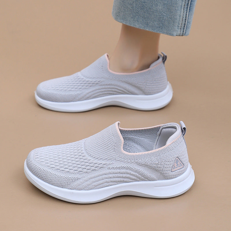 Zapatos sin cordones de suela blanda para mujer