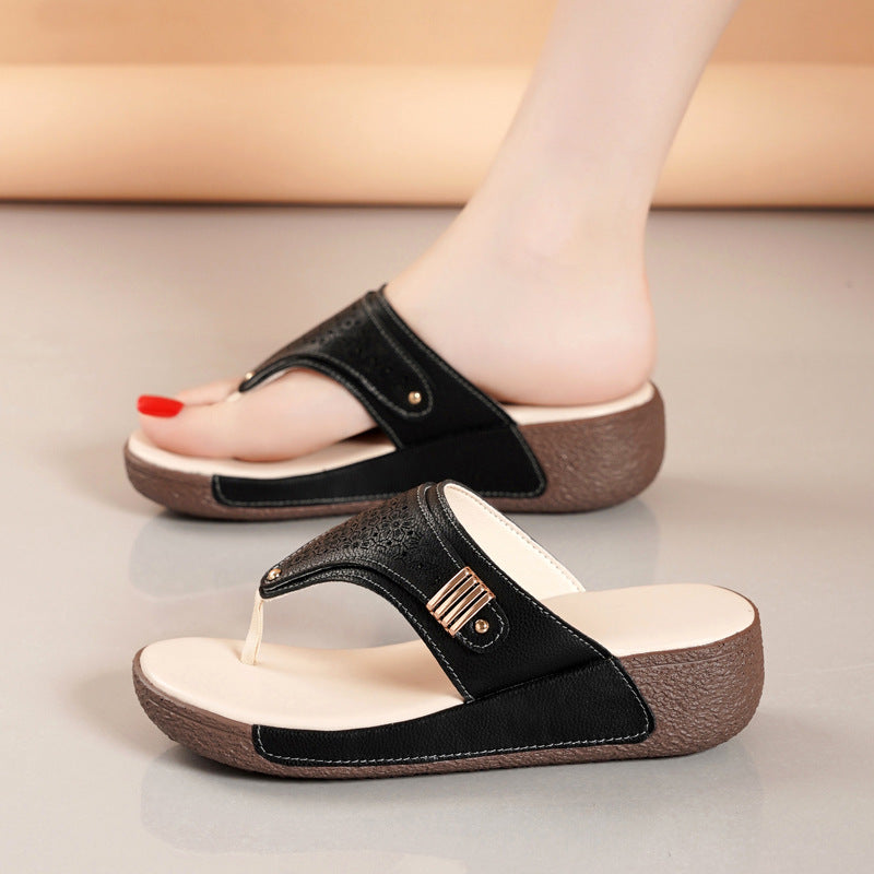 Chanclas con tacón de cuña