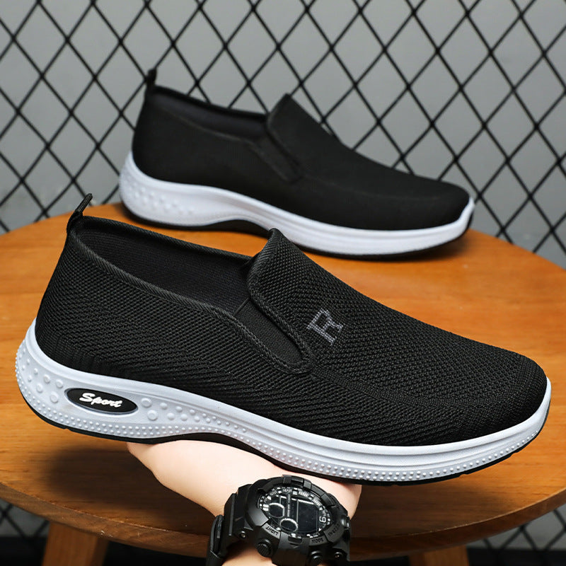 Zapatillas de malla voladoras de verano sin cordones
