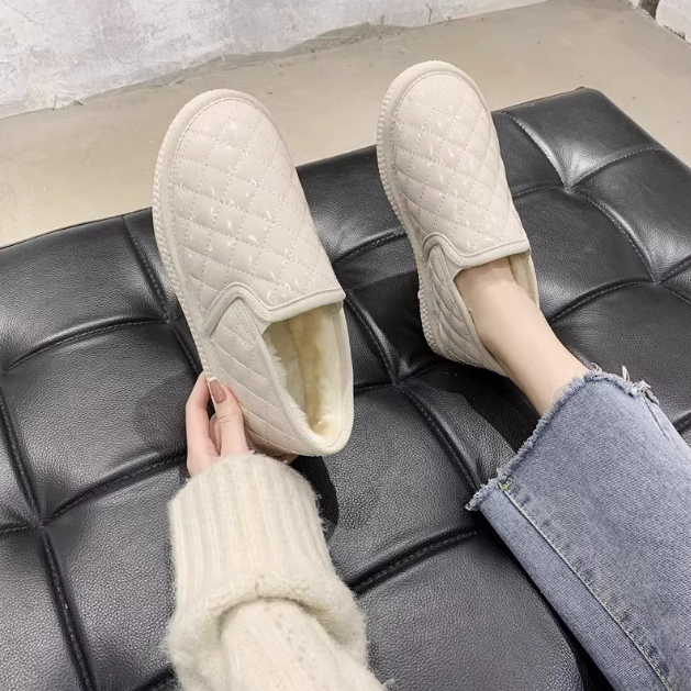Zapatos de algodón de piel femenina (delgados, reticulados)