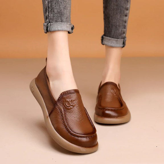 🐂Zapatos de piel punta redonda