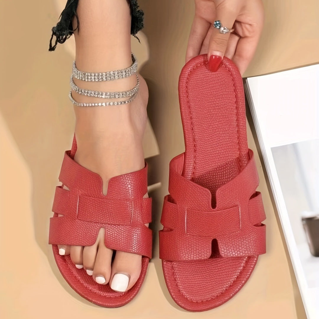 Sandalias simples con punta cuadrada