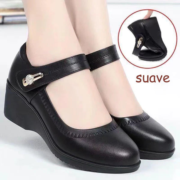 Zapatos de cuero de suela suave de cuero genuino de alta calidad.