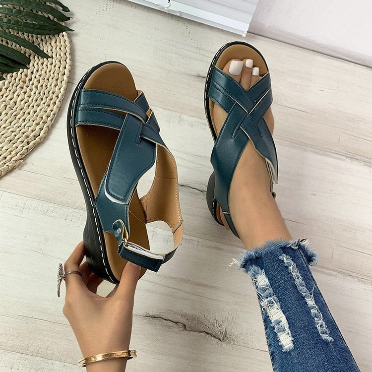 Sandalias planas ortopédicas cómodas para mujer