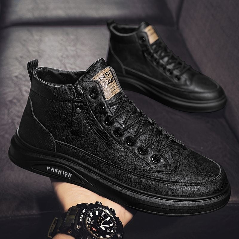 Nuevos zapatos transpirables de caña alta para hombre