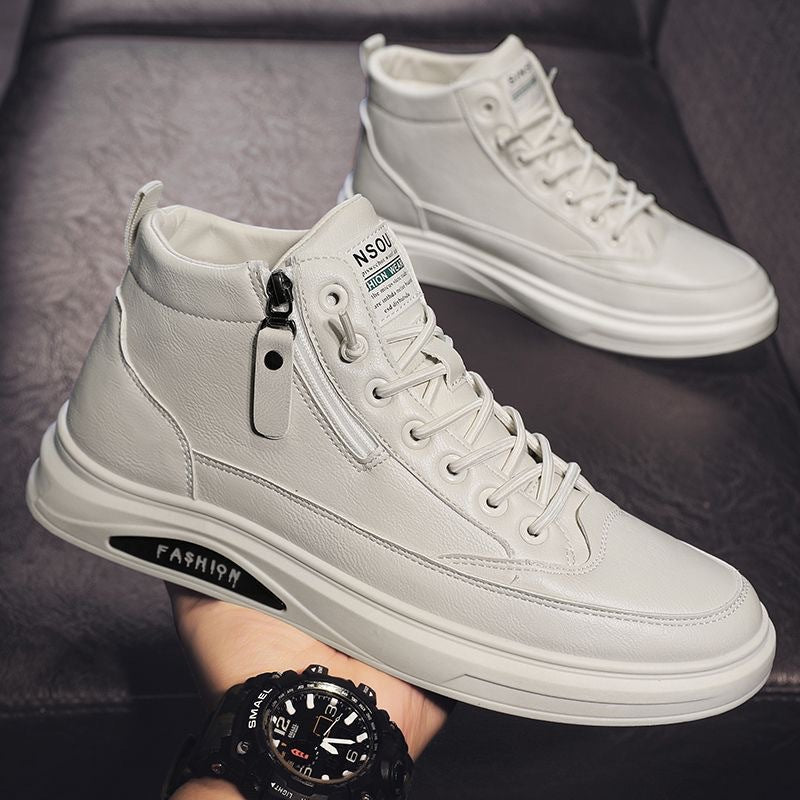 Nuevos zapatos transpirables de caña alta para hombre
