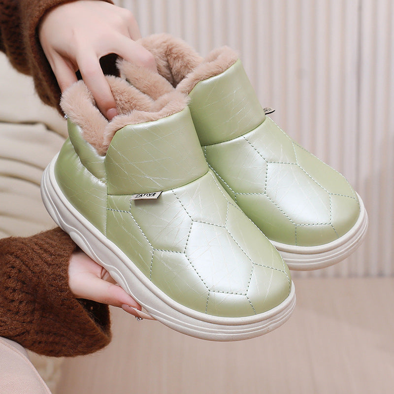 Zapatos de algodón de piel femenina (cáscara de tortuga)