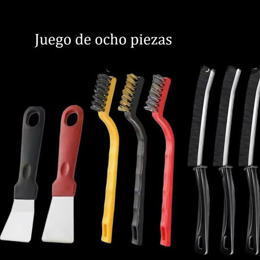 Juego de herramientas de limpieza multifuncionales de ocho piezas