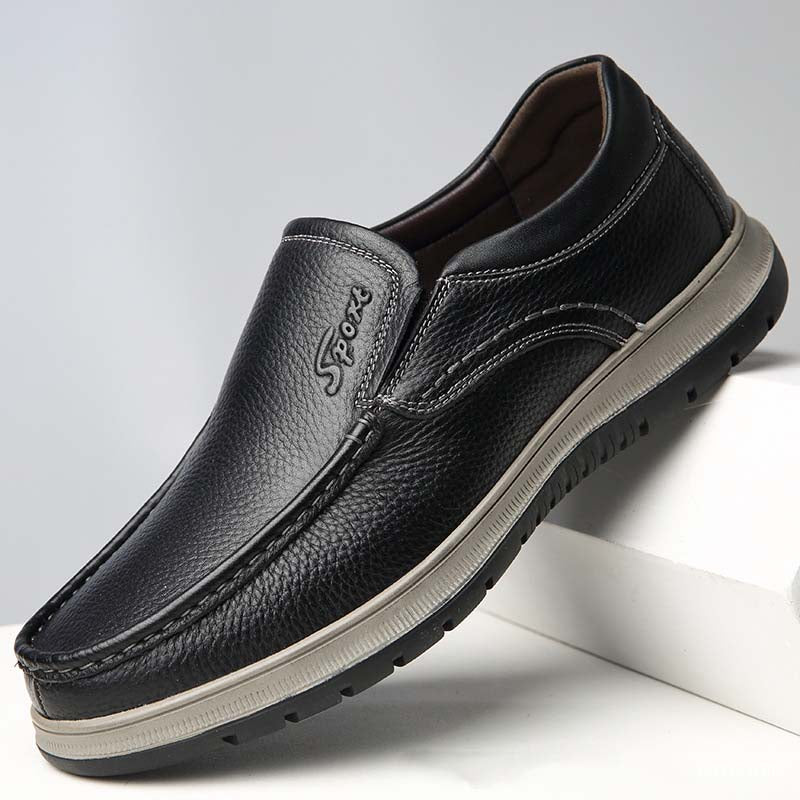 Zapatos planos de piel genuino para hombre