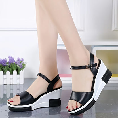 Sandalias de plataforma de suela gruesa para mujer