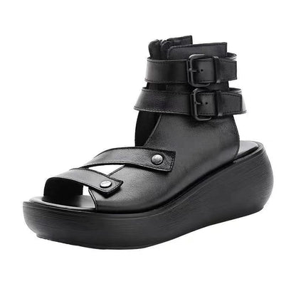 Sandalias romanas con plataforma