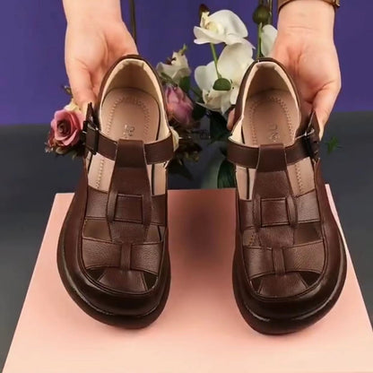 Sandalias romanas de suela gruesa con plataforma
