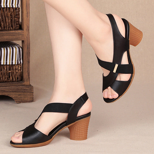 Sandalias boca de pez mujer