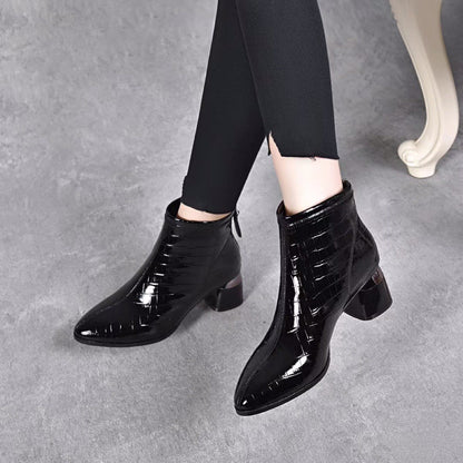 Botines de punta cuadrada