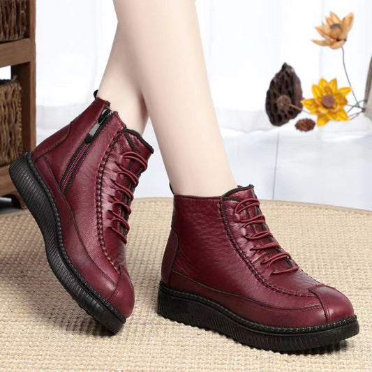 Botas antideslizantes de piel auténtica