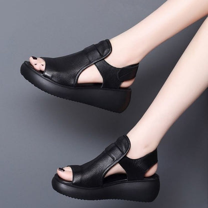 Women's genuine leather Roman sandals