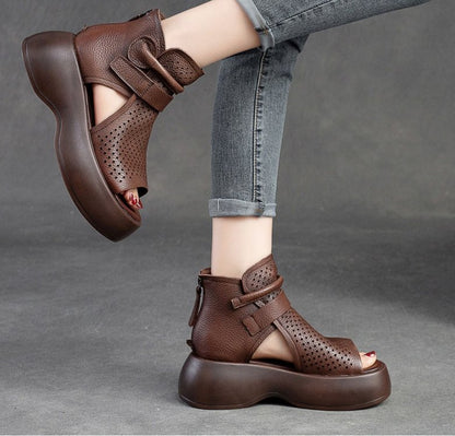 Sandalias romanas de piel de vaca