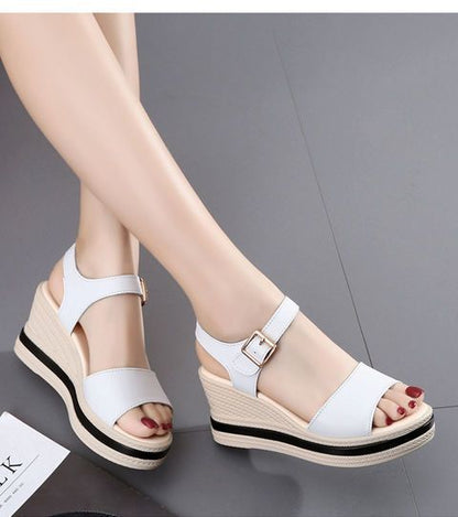 Sandalias de cuña con plataforma