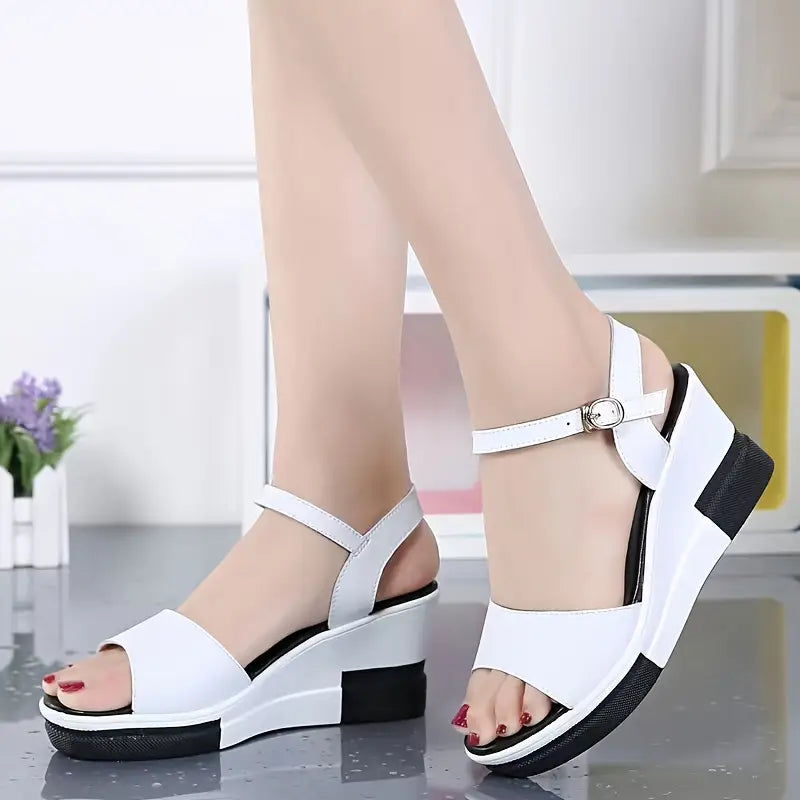 Sandalias de plataforma de suela gruesa para mujer