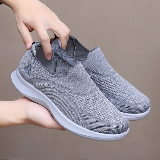 Zapatos sin cordones de suela blanda para mujer