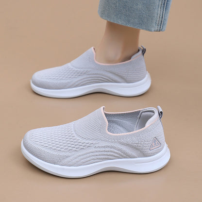 Zapatos sin cordones de suela blanda para mujer