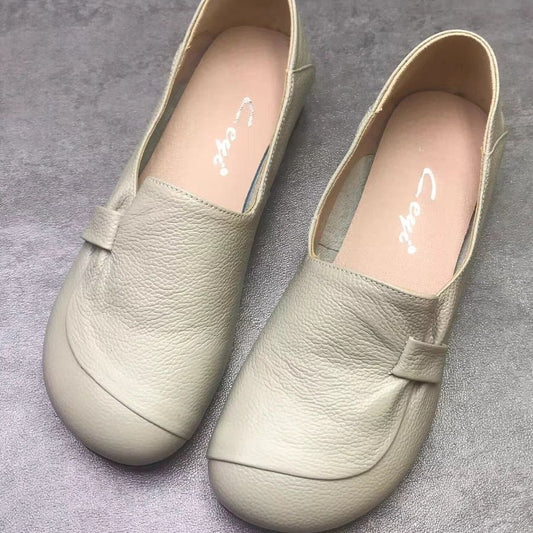 Zapatos de madre con suela blanda de piel de vaca