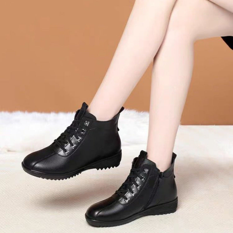 Botas de invierno forradas de polar (cuero)