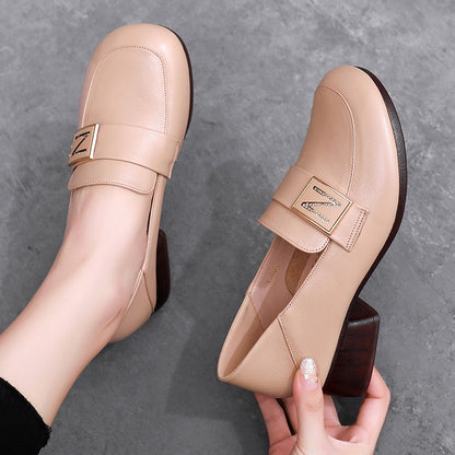 Nuevo estilo de mocasines de piel de vaca