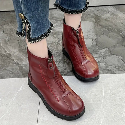 Botas cortas cálidas de invierno para mujer.