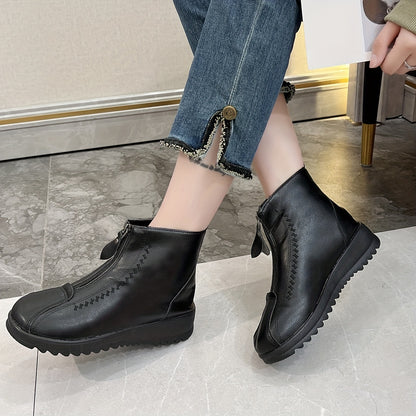 Botas cortas cálidas de invierno para mujer.