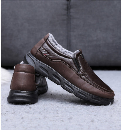 zapatos de cuero de invierno para hombre