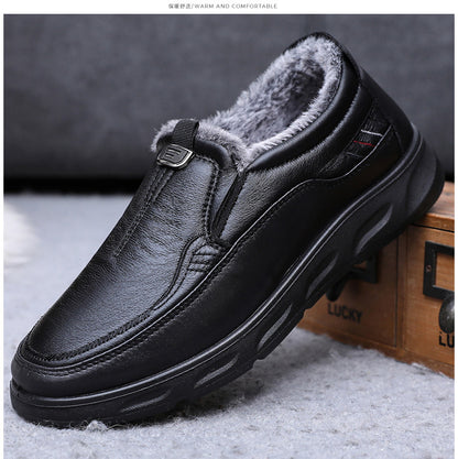 zapatos de cuero de invierno para hombre