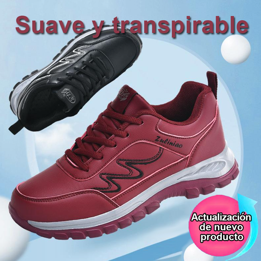 【Unisexo】Zapatillas de piel con suela blanda