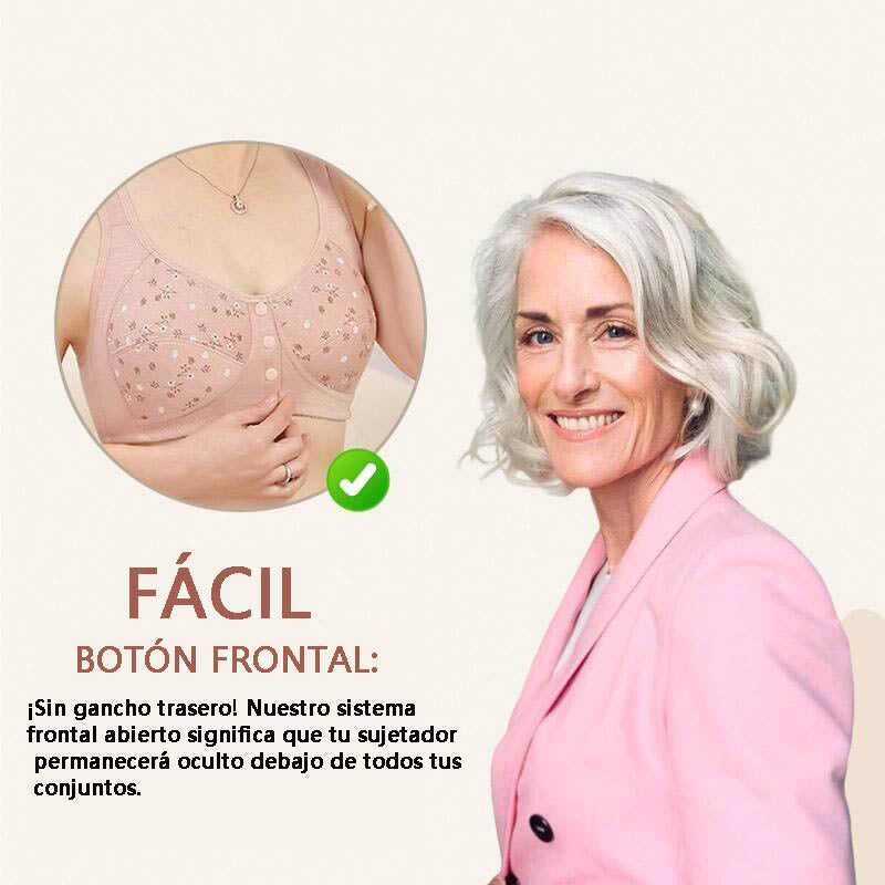 🔥Oferta del último día con 80 % de descuento: sujetador cómodo y práctico con botones delanteros