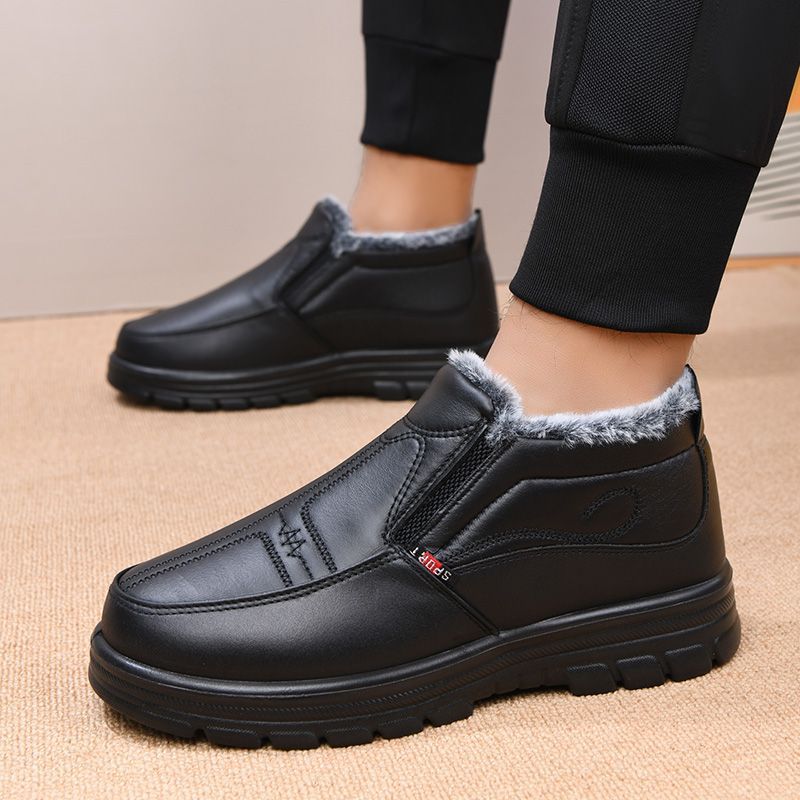 Botas de nieve de cuero impermeables