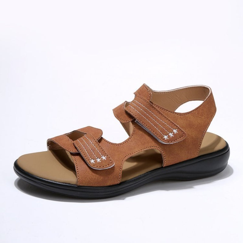 sandalias planas retro mujer