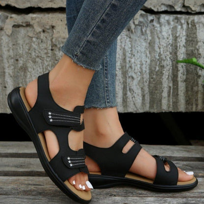 sandalias planas retro mujer