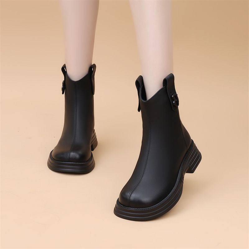 Botas de cuero para mujeres (b)