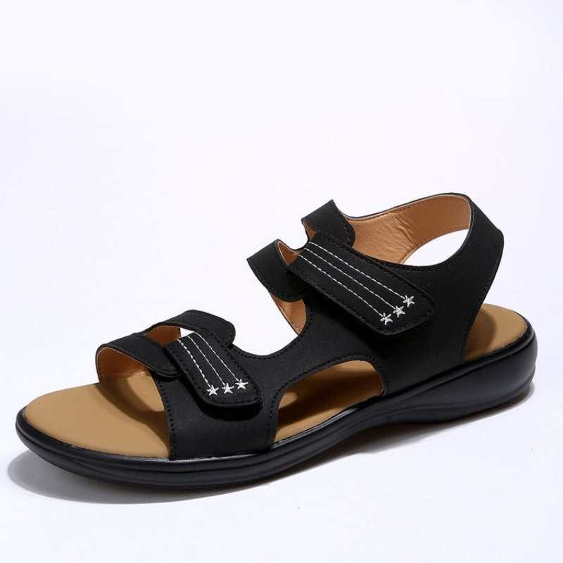 sandalias planas retro mujer