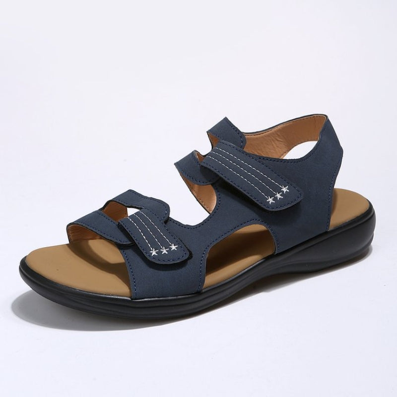 sandalias planas retro mujer