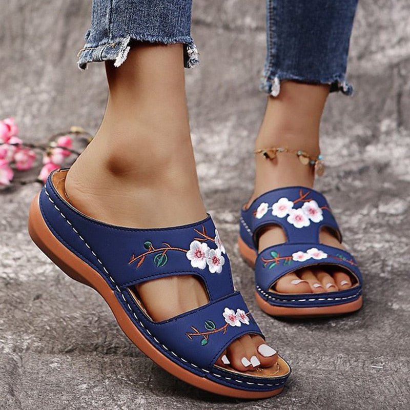 sandalias florales