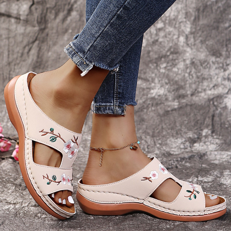 sandalias florales