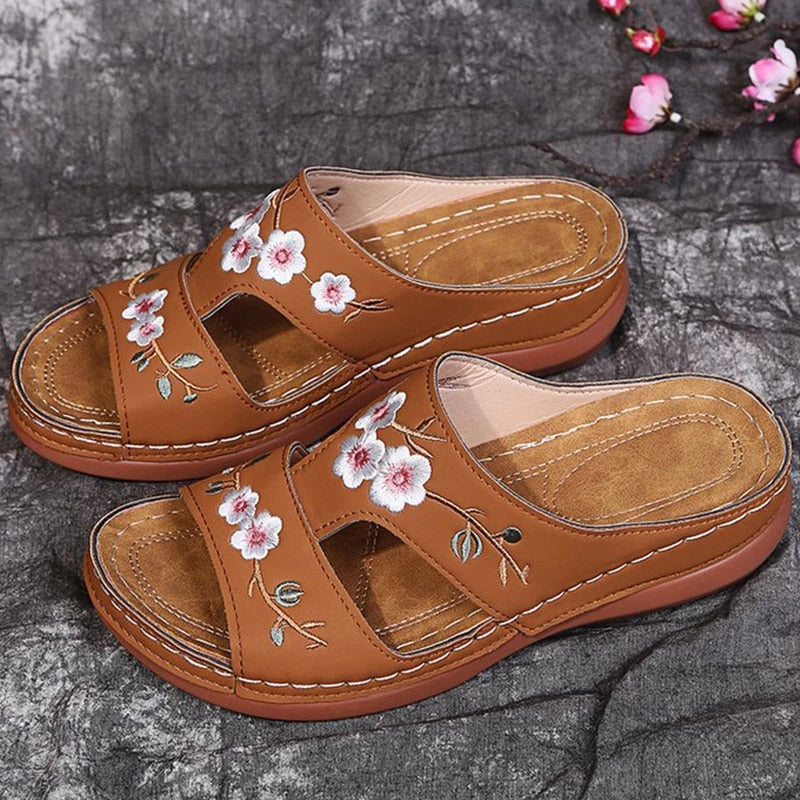 sandalias florales