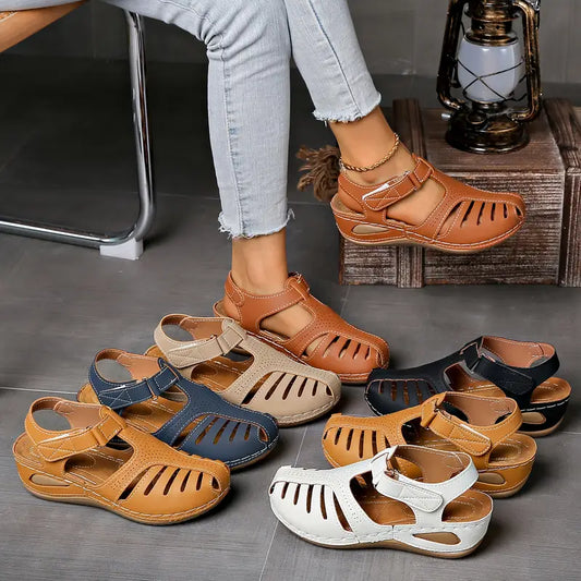Sandalias de plataforma para mujer estilo vintage