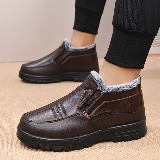 Botas de nieve de cuero impermeables